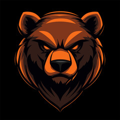  Bear mascot logo, Esports gaming emblem of different variations of Bear, Sports Team emblem, Bear logo collection, Animal Logo set for team, Bear face or bear head logo, tshirt print design