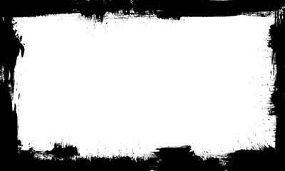 black ink brush painting blank frame border artistic pictures grunge graphic element
