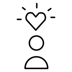 A minimalist wellness lineal icon symbolizing balance, harmony, and self-care. Perfect for health, fitness, spa, or mindfulness themes. Clean design for modern, versatile applications.