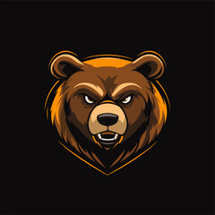  Bear mascot logo, Esports gaming emblem of different variations of Bear, Sports Team emblem, Bear logo collection, Animal Logo set for team, Bear face or bear head logo, tshirt print design