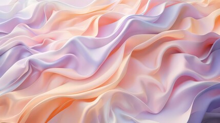 Obraz premium A soft, flowing fabric in pastel colors creating a serene and calming visual effect.