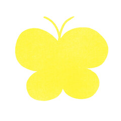 スタンプ風の丸い蝶のイラスト