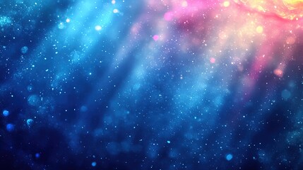 Ethereal underwater background with glowing jellyfish-like shapes and soft gradients