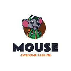 Mouse Simple Mascot Logo