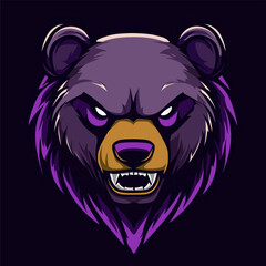  Bear mascot logo, Esports gaming emblem of different variations of Bear, Sports Team emblem, Bear logo collection, Animal Logo set for team, Bear face or bear head logo, tshirt print design