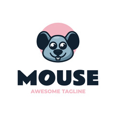 Mouse Simple Mascot Logo