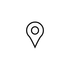 map location icon navigation address place mark pin outline icon 