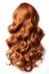 Naklejka premium Curly brown hair isolated on white background