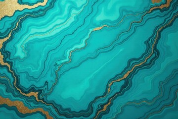 Vibrant turquoise marble abstract background with shimmering gold, abstract, luxurious