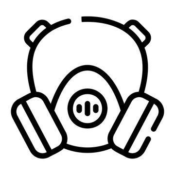recommend clip art: gas mask Line Icon