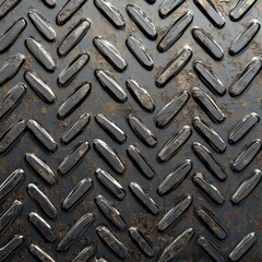 Rusty Metal Diamond Plate Texture: Industrial Background