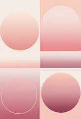 Abstract Pink Gradient Circles Design Composition