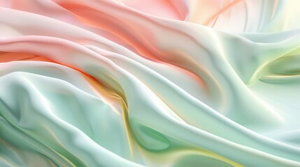 Obraz premium A soft, flowing fabric in pastel colors, creating a serene and elegant visual effect.