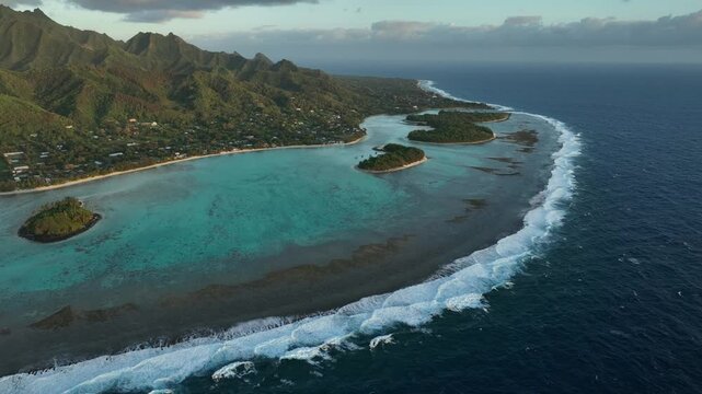 1km out to see flying near Muri Lagoon rarotonga cook islands with a drone