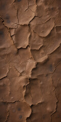 Textured surface with cracks and crevices resembling weathered earth.
