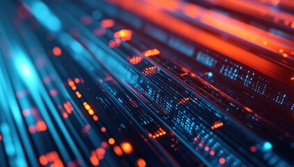 Abstract Digital Data Stream: Cyberspace Flow