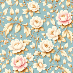 seamless pattern with flowers