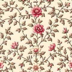 Obraz premium seamless pattern with flowers