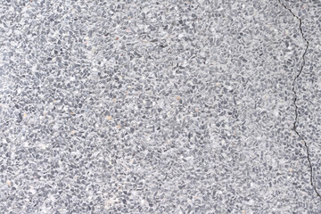 Old terrazzo with cracked line top view on background