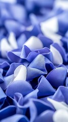 Fototapeta premium Soft purple white petals gently layered close up. AI Generated