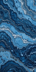 Abstract blue marble pattern with flowing lines and textures.