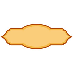 Islamic Label Shape Elements Illustration