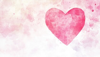 Fototapeta premium Whimsical valentine's day heart art studio watercolor illustration bright atmosphere close-up love concept