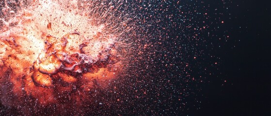 Abstract Red Orange Grunge Explosion Background