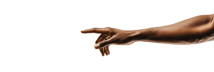 hand with hair isolated on white