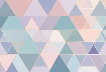 Pastel Triangle Geometric Abstract Art Design