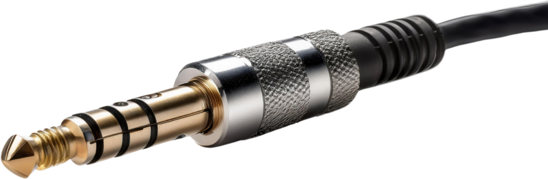 High quality Audio Connector Gold Plated Tip Durable Cable Professional Studio Equipment Close up