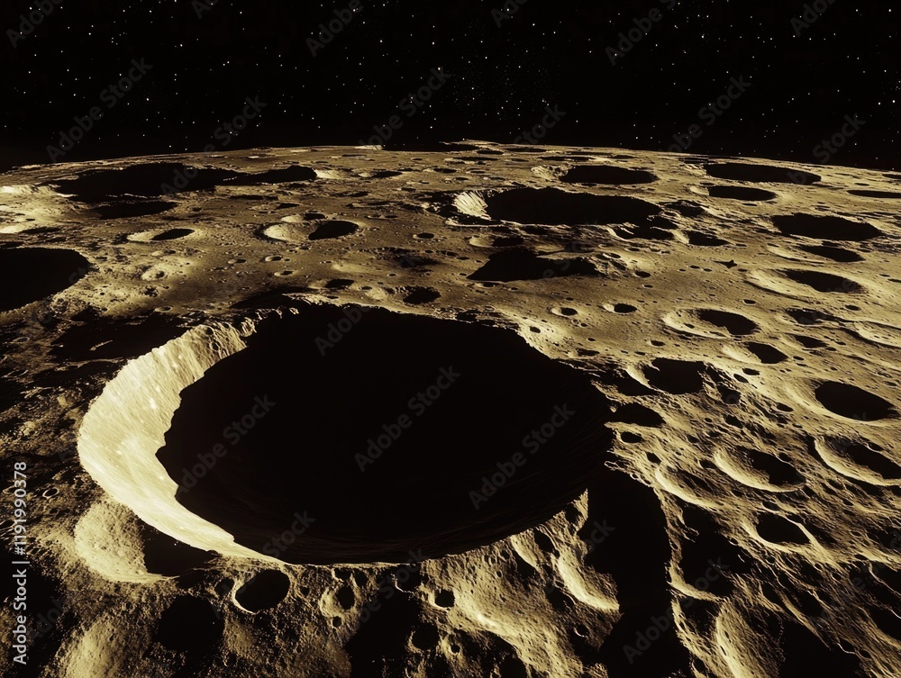 Canvas Prints moon surface view