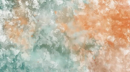 Fototapeta premium Abstract watercolor texture with soft hues of blue and orange, ideal for backgrounds.