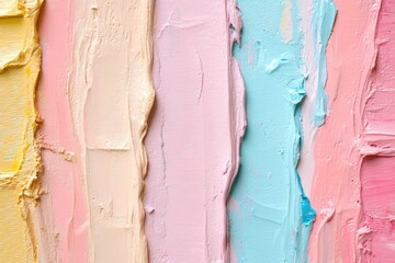 Abstract pastel palette knife painting. Ideal for blogs, websites, and social media needing a soft, artistic background.