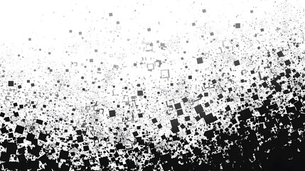 Obraz premium Halftone noise texture with grunge dirty speckles, spots, dots, transparent black grit sand grain, retro pixel comic textured backdrop