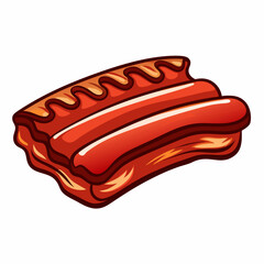 A colorful illustration of a dessert with wavy icing on top.