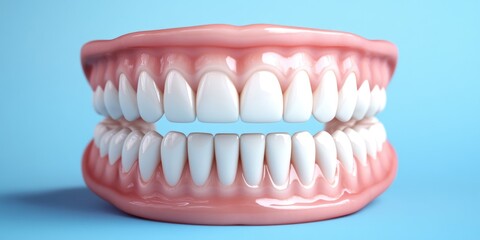 Fototapeta premium Close-up of tooth with missing teeth