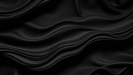 Fototapeta premium Abstract Black Wave Background Design, Flowing Texture, Sharp Colors