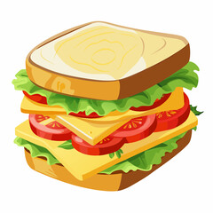 A close-up of a sandwich with lettuce and a slice of bread.