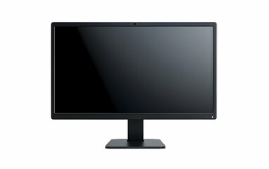 Fototapeta premium Black monitor display, studio, blank screen, website mockup