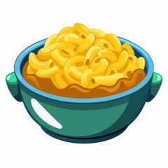 A bowl of creamy macaroni and cheese, delicious and inviting.