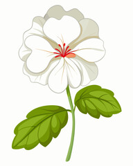 A stylized illustration of a flower with delicate petals and details.