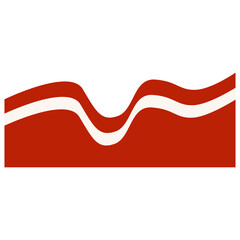 Indonesian Flag Ribbon Illustration. Isolated Flat Vector Graphic