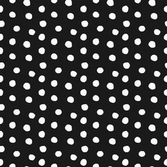 Polka Dot Pattern on Black Background