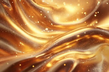 Golden fabric with glittering texture. Perfect for luxury, elegance, or wealth concepts.