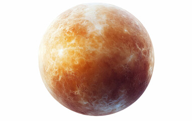 Fototapeta premium Fiery planet, space, isolated, background, science fiction, illustration