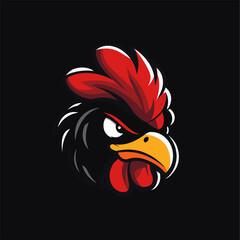 chicken rooster head mascot logo vector collection