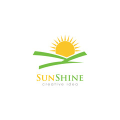 Fototapeta premium Creative Sun Concept Logo Design Template