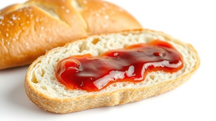 Freshly Baked Bread with Jam - Delightful Dessert Still Life