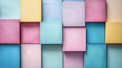 Colorful pastel cubes background texture